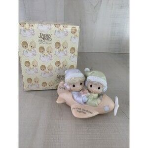 enesco precious moments our first christmas together ornament 1998 airplane Used